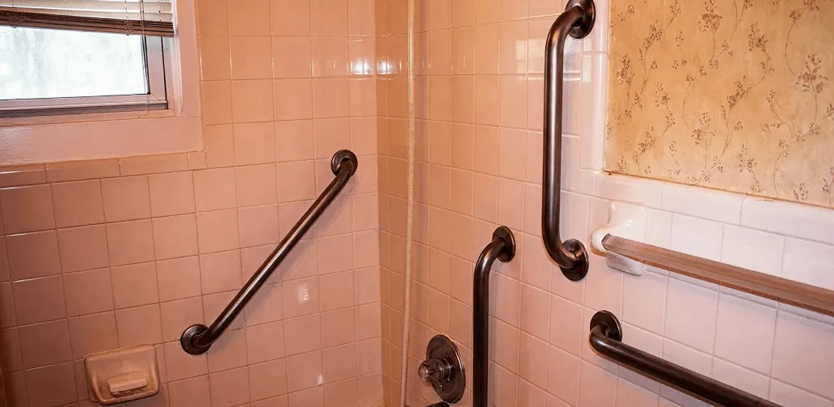 Shower grab bar installation for bathroom safety and accessibility in New Orleans, LA